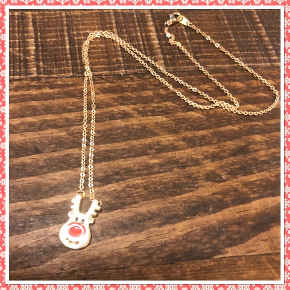 Rudolph the Red Nosed Reindeer Necklace 🎄🦌💫 - Picture 3 of 4